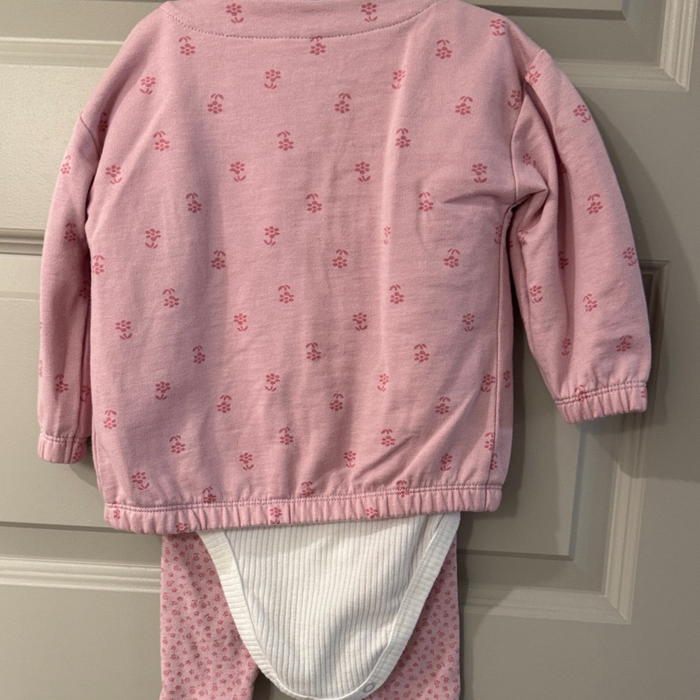 Carter's Pink Floral Kids Matching Set - Picture 2 of 2